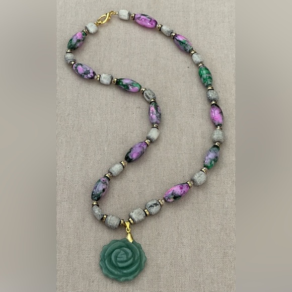 Adjustable 26 inch Mixed Bead Necklace NWOT - Picture 2 of 14